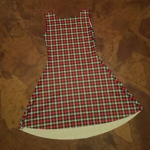 Blackmilk Red, Green and Black Plaid Fit-and-Flare Dress